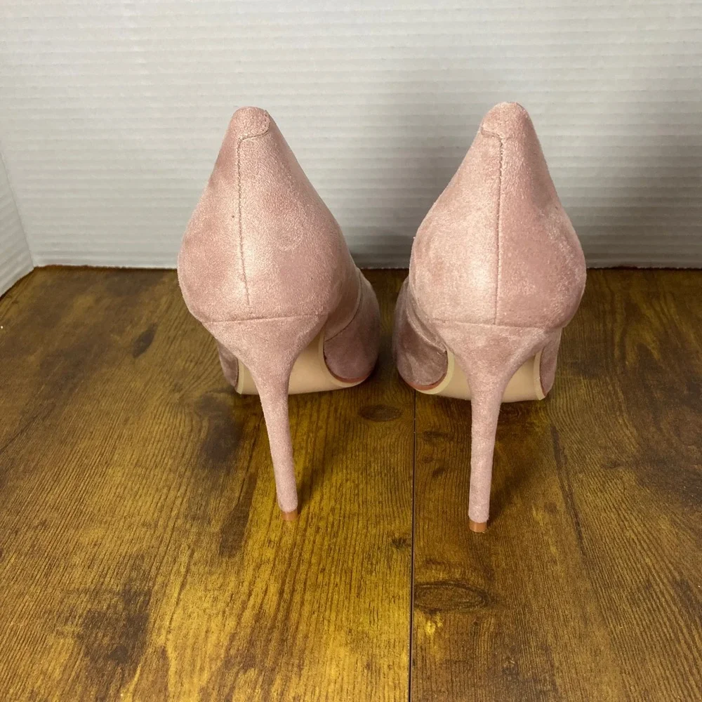 Cushionaire Pink Suede Pointed Toe Stiletto Heels Size 8.5M‎
